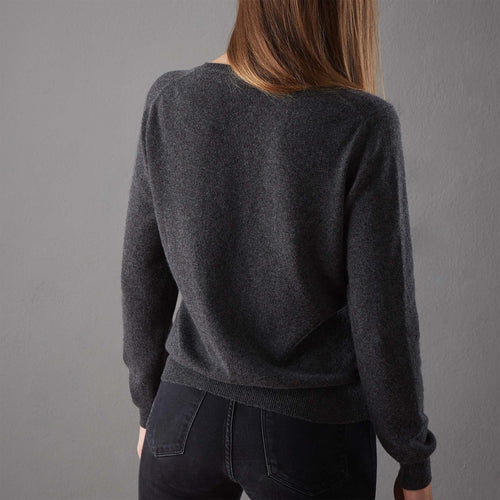 Nora Cashmere Cardigan in charcoal | Home & Living inspiration | URBANARA