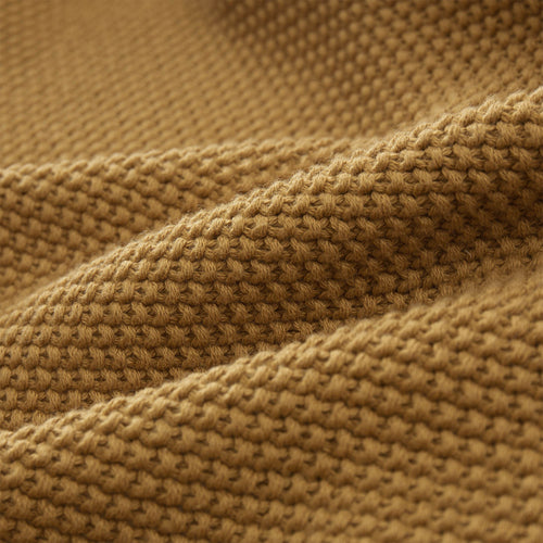 Antua Cotton Blanket mustard, 100% cotton | URBANARA cotton blankets