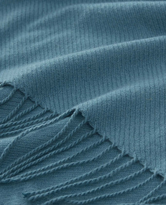 Almora blanket, green grey, 50% cashmere wool & 50% wool