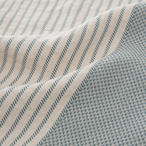 Kadan bathrobe, grey green & cream, 50% linen & 50% cotton |High quality homewares