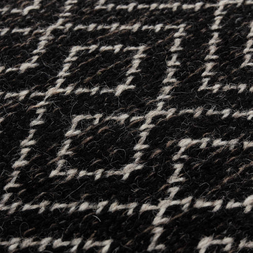 Amini Wool Rug black & off-white, 100% new wool | Find the perfect wool rugs