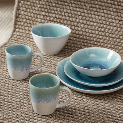 Caima Dinner Plate Set in turquoise & blue | Home & Living inspiration | URBANARA