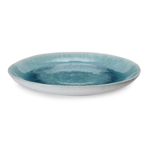 Caima Dinner Plate Set turquoise & blue, 100% ceramic | URBANARA plates & bowls