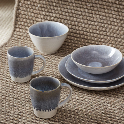 Caima Plate Set blue grey, 100% ceramic | High quality homewares