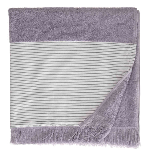 Luni beach towel, light purple grey, 100% cotton | URBANARA beach towels