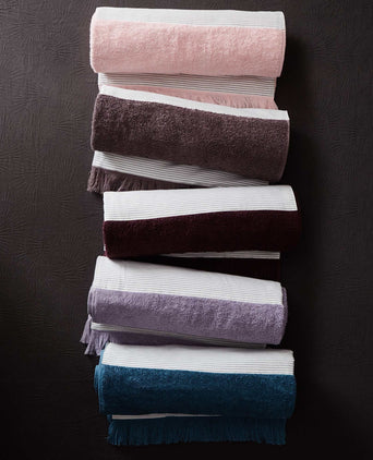 Luni beach towel, light purple grey, 100% cotton