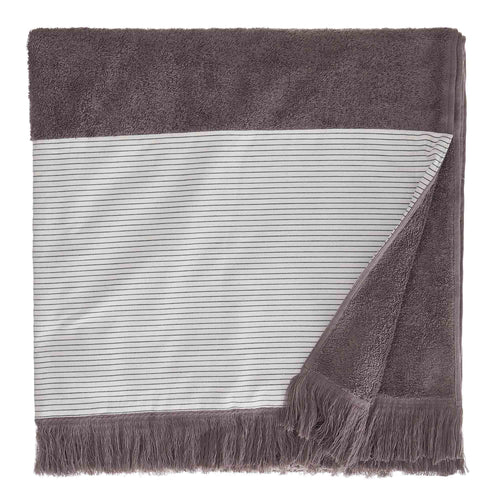Luni beach towel, grey, 100% cotton | URBANARA beach towels