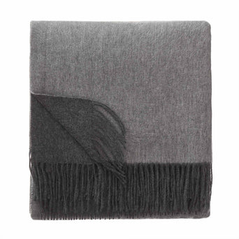 Sontra blanket, charcoal melange & light grey melange, 10% cashmere wool & 90% wool
