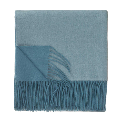 Sontra blanket, green grey & light grey green, 10% cashmere wool & 90% wool