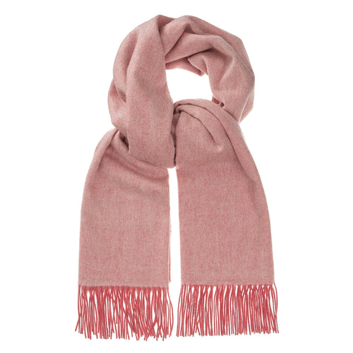 Sontra scarf, coral & ivory, 10% cashmere wool & 90% wool