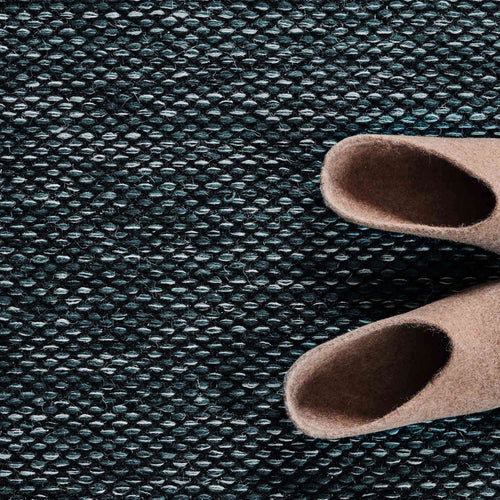 Odis rug, grey green & black, 87% new wool & 9% cotton & 4% polyester |High quality homewares