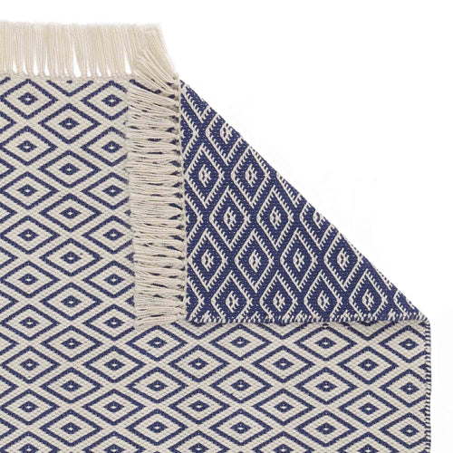Barota runner, ultramarine & white, 100% pet