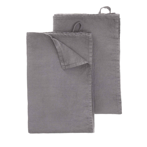 Minija tea towel, grey, 100% linen