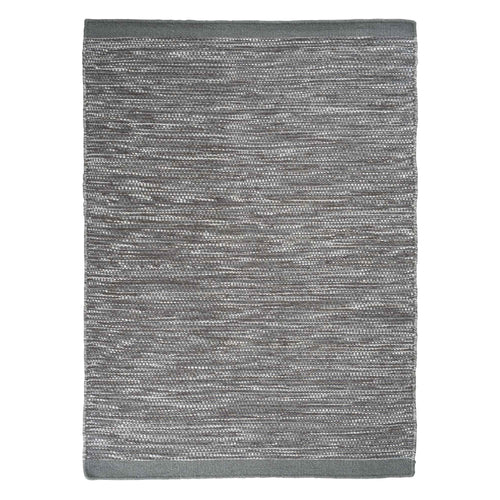Kolong rug, grey green & chocolate & natural white, 100% new wool | URBANARA wool rugs