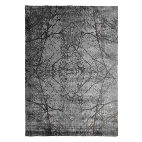 Stora rug, grey, 100% viscose | URBANARA viscose rugs