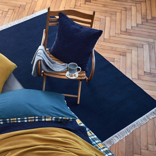 Dark blue Manu Teppich | Home & Living inspiration | URBANARA