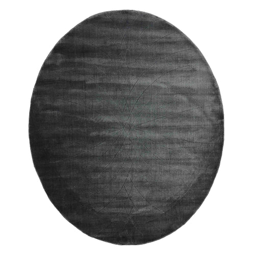 Arreau rug, green grey, 100% viscose | URBANARA viscose rugs