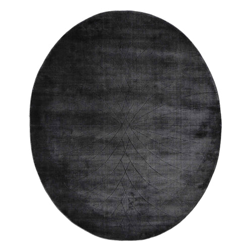Arreau rug, grey blue, 100% viscose | URBANARA viscose rugs