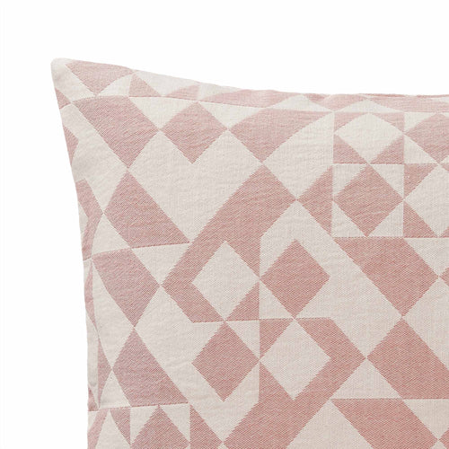 Amparo cushion cover, dusty pink & natural white, 100% cotton | URBANARA cushion covers