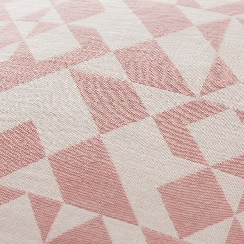 Amparo cushion cover, dusty pink & natural white, 100% cotton |High quality homewares