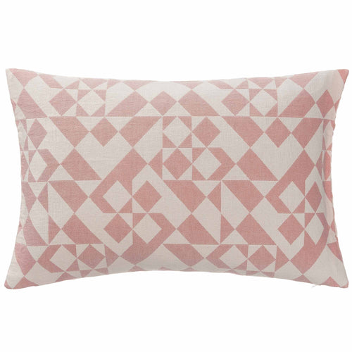 Amparo cushion cover, dusty pink & natural white, 100% cotton