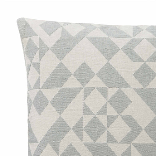 Amparo cushion cover, light grey green & natural white, 100% cotton | URBANARA cushion covers