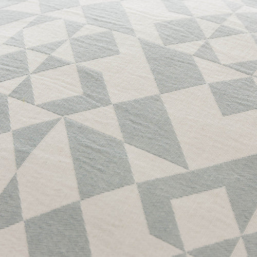 Amparo cushion cover, light grey green & natural white, 100% cotton |High quality homewares