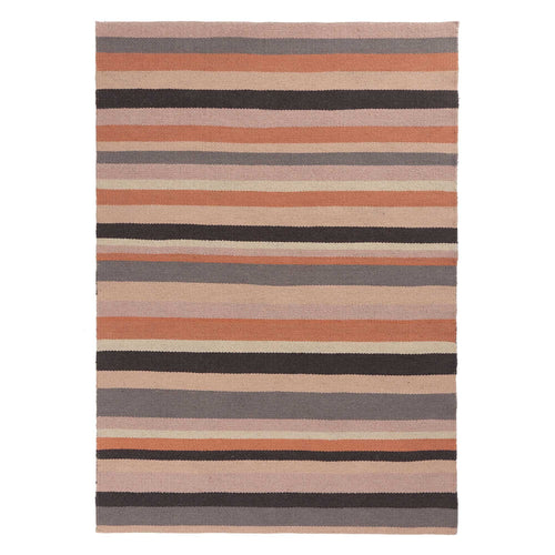 Barli rug in light pink & cognac & silver grey, 100% new wool |Find the perfect wool rugs