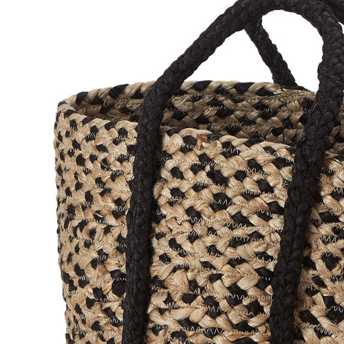 Dunagiri storage, natural & black, 100% jute | URBANARA storage baskets