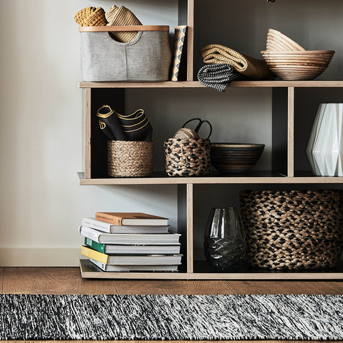 Dunagiri storage, natural & black, 100% jute | URBANARA storage baskets