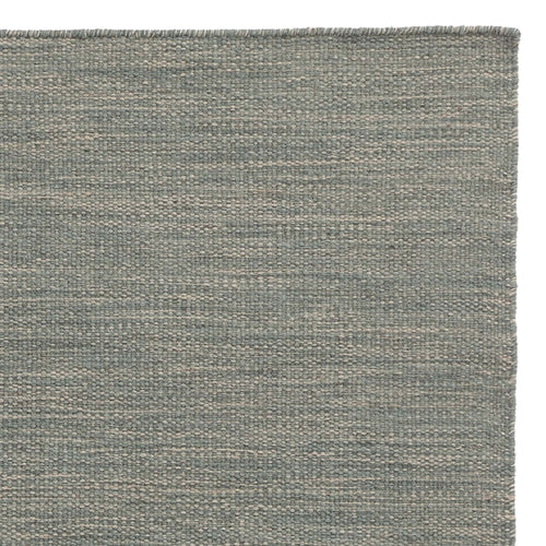 Gravlev rug, green grey & light green grey & natural white, 50% new wool & 50% cotton