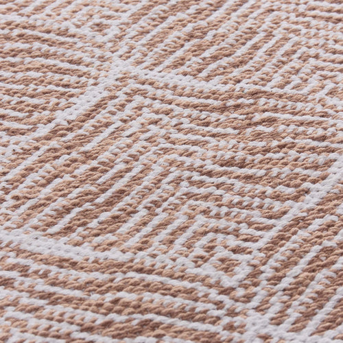 Shipry rug, dusty pink & natural white, 100% cotton |High quality homewares