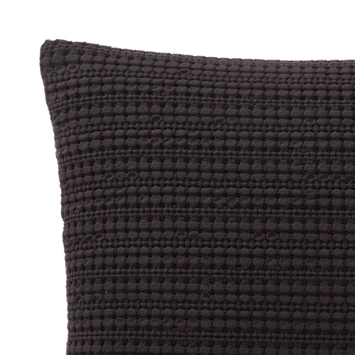 Anadia Cushion charcoal, 100% cotton | URBANARA cushion covers