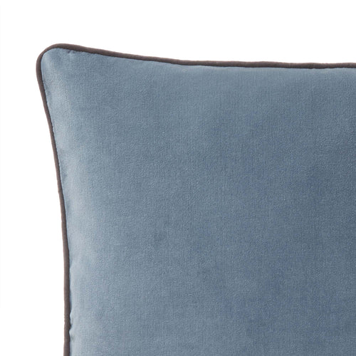 Suri cushion cover, grey blue & dark grey, 100% cotton | URBANARA cushion covers