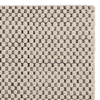 Kalanka rug, natural white & black, 90% new wool & 10% cotton