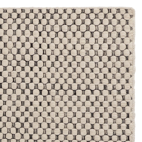 Kalanka rug, natural white & black, 90% new wool & 10% cotton