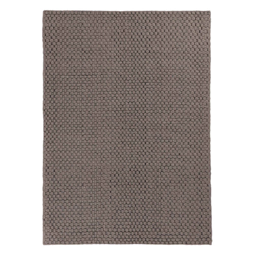Kalanka rug, grey & black & natural white, 90% new wool & 10% cotton | URBANARA wool rugs