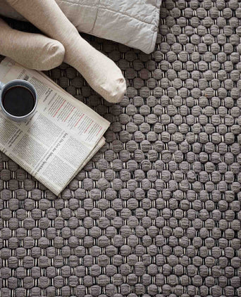 Kalanka rug, grey & black & natural white, 90% new wool & 10% cotton