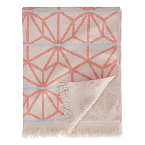 Arade Beach Towel light powder pink & papaya & ice blue, 100% cotton | URBANARA beach towels
