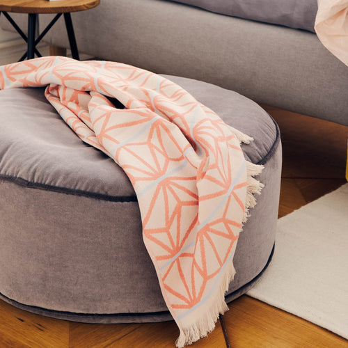 Arade Beach Towel light powder pink & papaya & ice blue, 100% cotton | High quality homewares