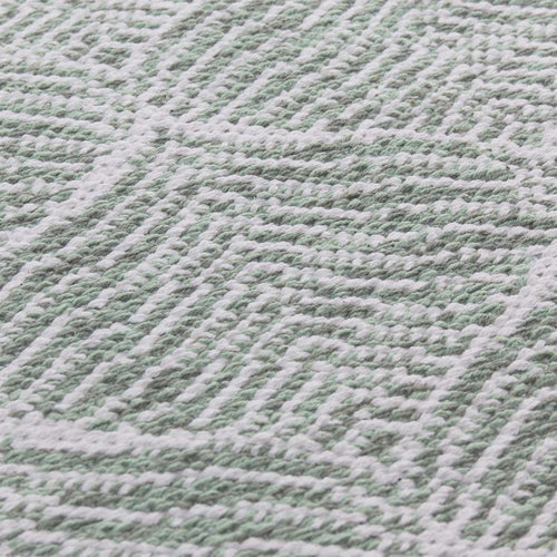 Shipry rug, grey green & natural white, 100% cotton |High quality homewares
