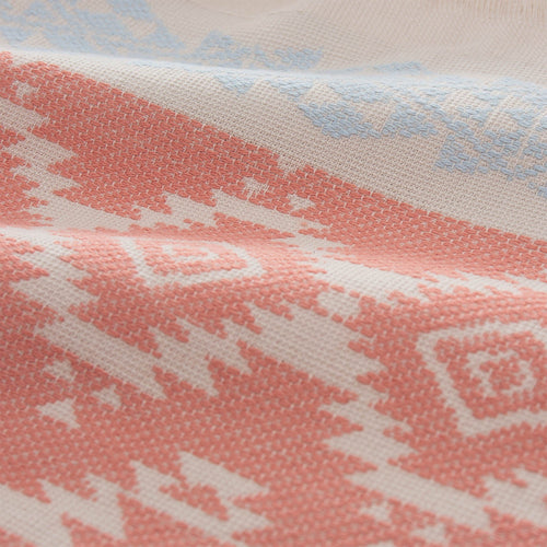 Gilao beach towel, light powder pink & papaya & ice blue, 100% cotton |High quality homewares