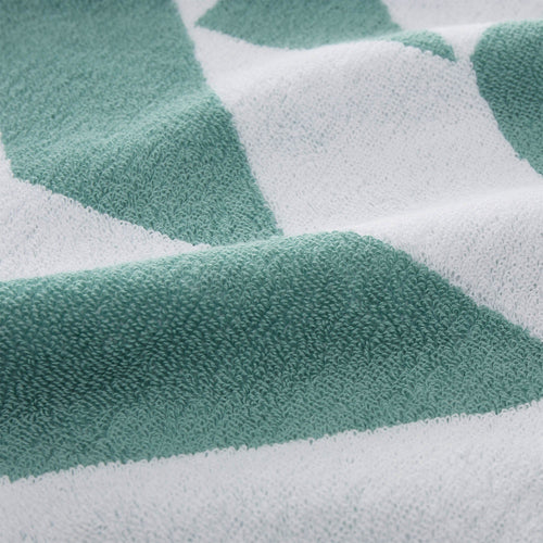 Arua beach towel, aqua & white & papaya, 100% cotton |High quality homewares