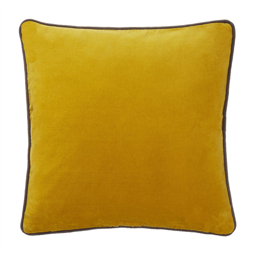 Suri cushion cover, bright mustard & dark grey, 100% cotton