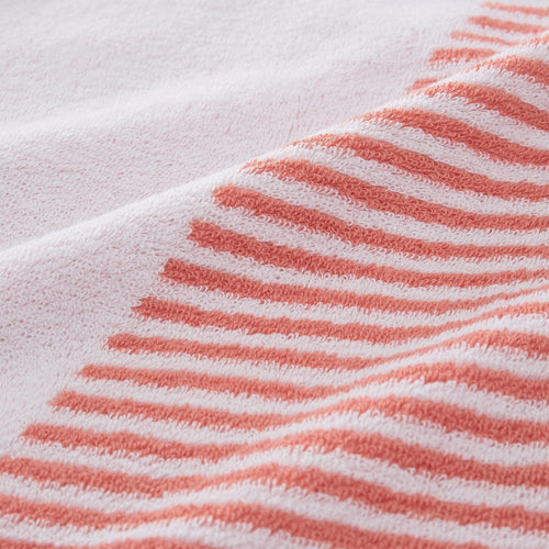 Lalin beach towel, papaya & white, 100% cotton |High quality homewares