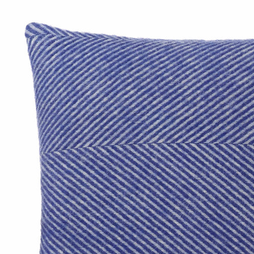 Gotland cushion cover, ultramarine & cream, 100% new wool & 100% linen |High quality homewares