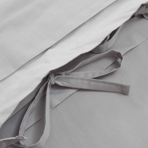 Aliseda duvet cover, light grey, 100% combed cotton | URBANARA percale bedding