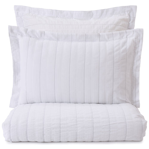 Altura pillowcase, white & silver, 100% cotton