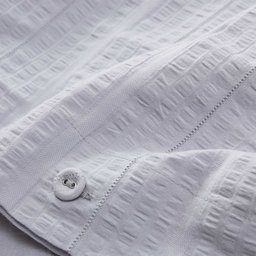 Altura pillowcase, silver grey & silver, 100% cotton | URBANARA seersucker bedding