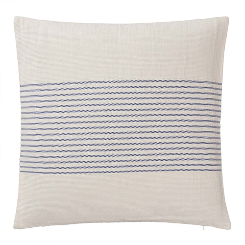 Kadan cushion cover, white & ultramarine, 50% linen & 50% cotton